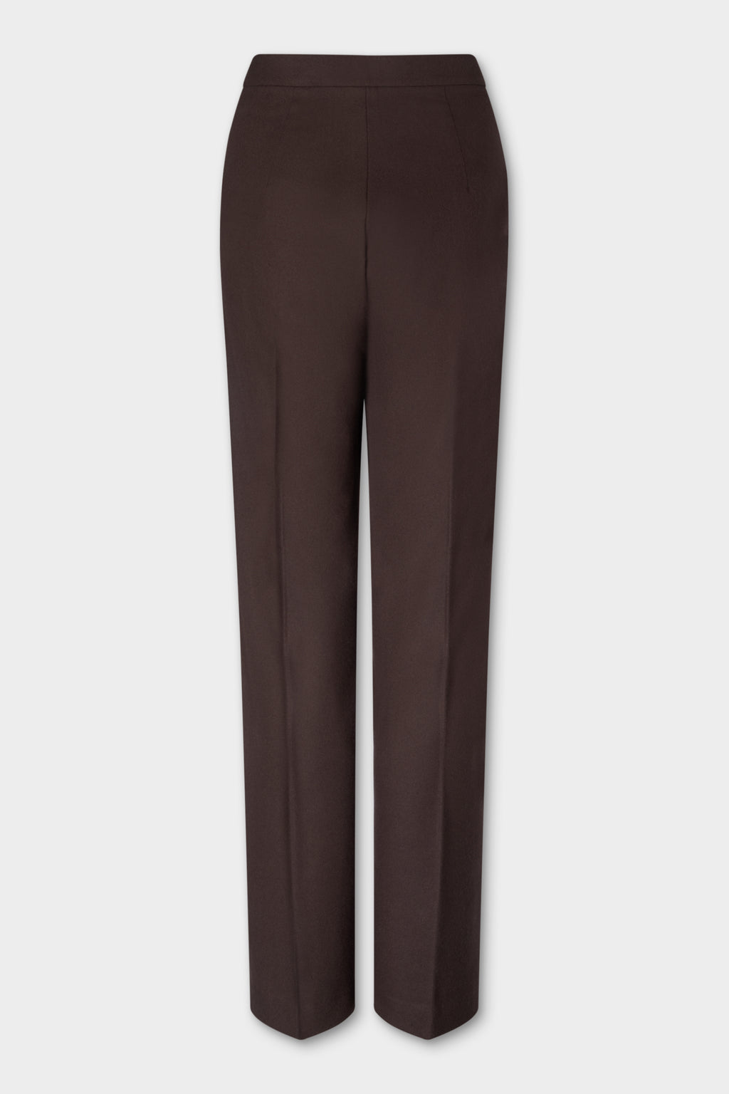 Detail of the tailored waistband on the Hutton Trouser