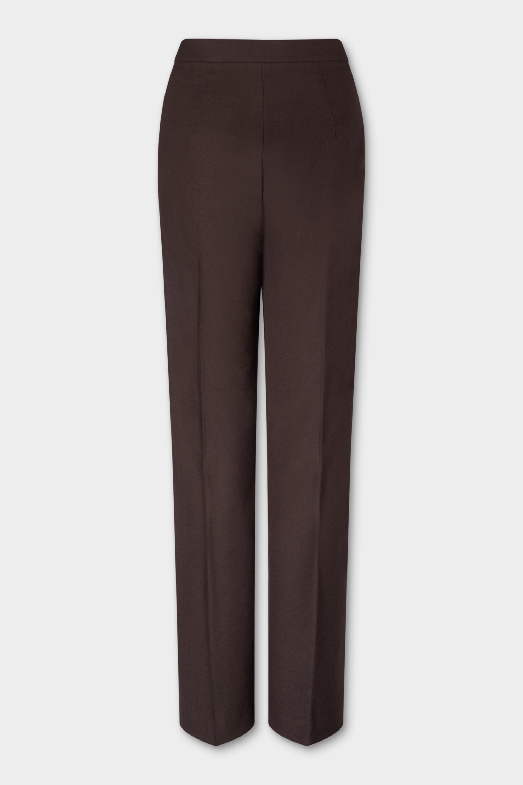 Detail of the tailored waistband on the Hutton Trouser